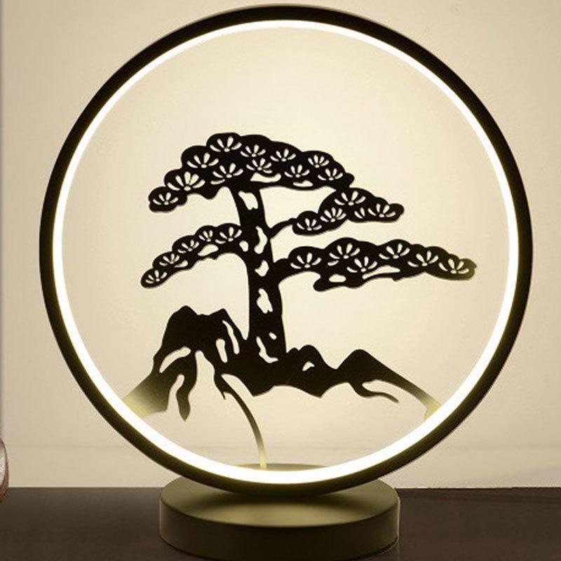 Ceramic Table Lamp in Matte Black