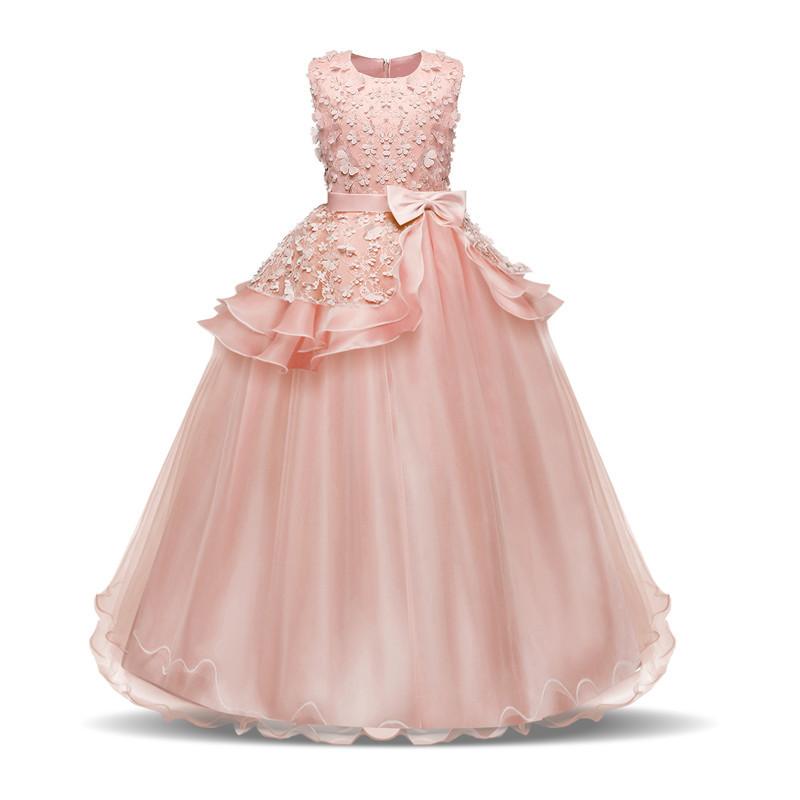 Floral Bow Detail Long Dress