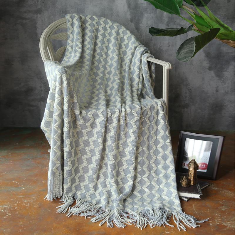 Nordic Knitted Wool Cashmere‑Feel Blanket - Image 9