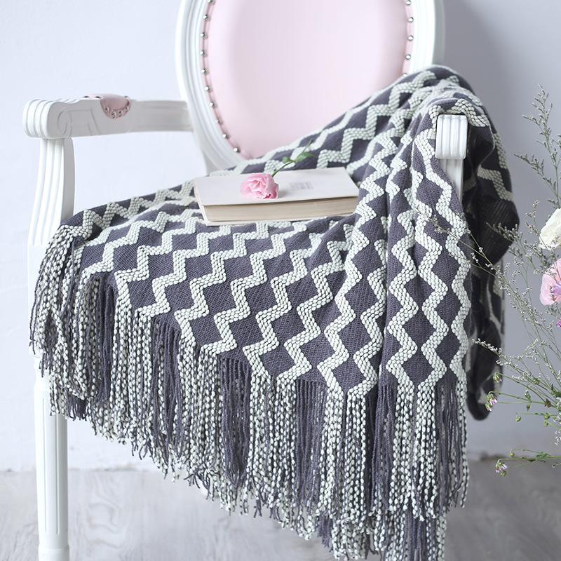 Nordic Knitted Wool Cashmere‑Feel Blanket - Image 3