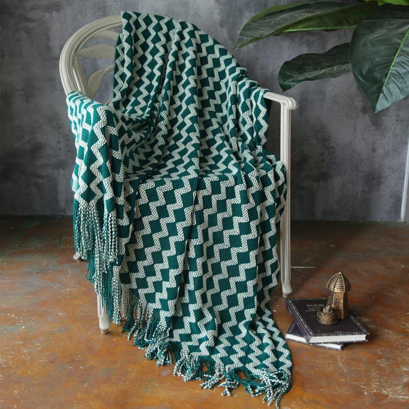 Nordic Knitted Wool Cashmere‑Feel Blanket - Image 10