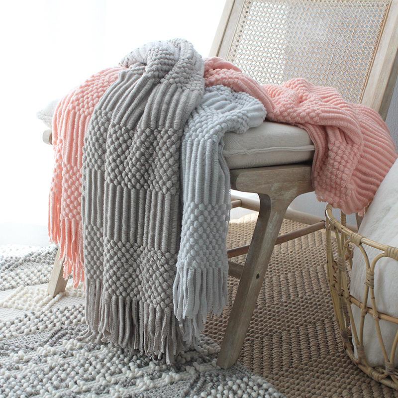 Nordic Knitted Bubble Sofa Blanket