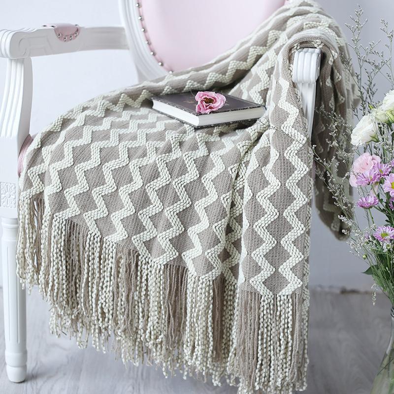 Nordic Knitted Wool Cashmere‑Feel Blanket - Image 5