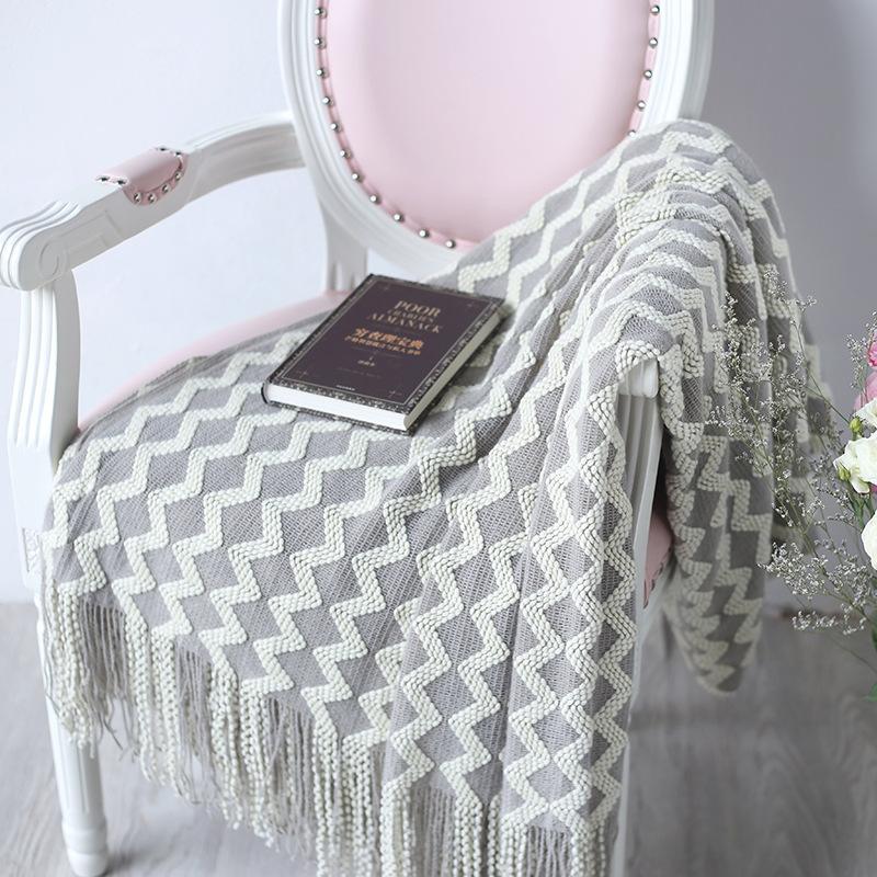 Nordic Knitted Wool Cashmere‑Feel Blanket - Image 2