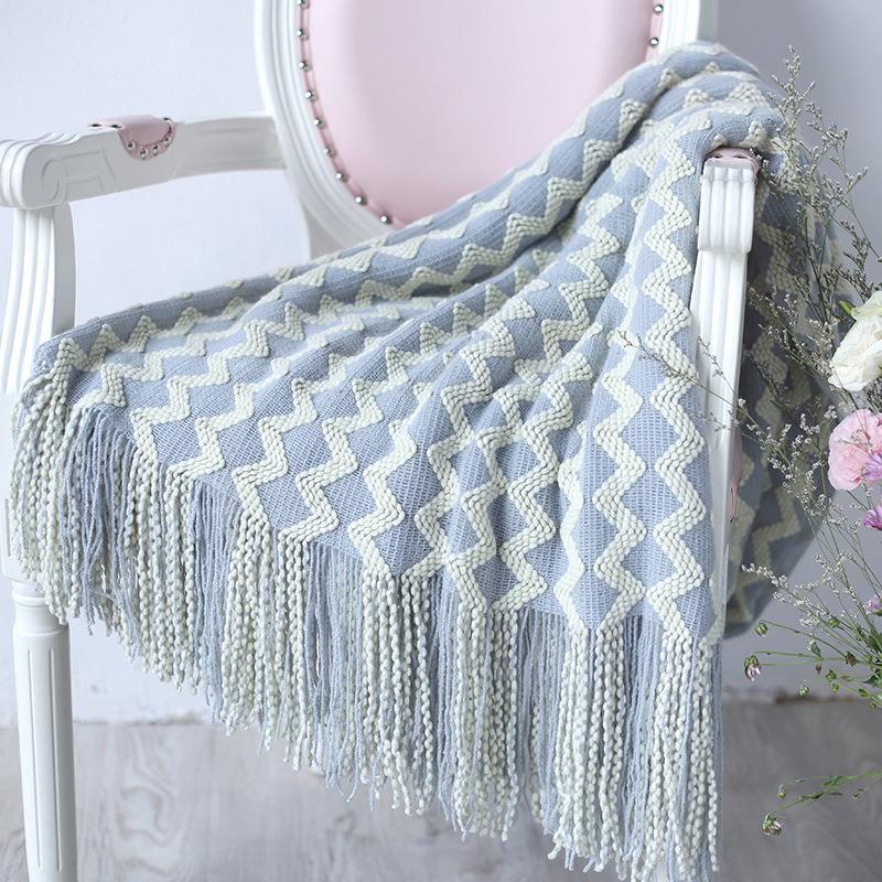 Nordic Knitted Wool Cashmere‑Feel Blanket - Image 4