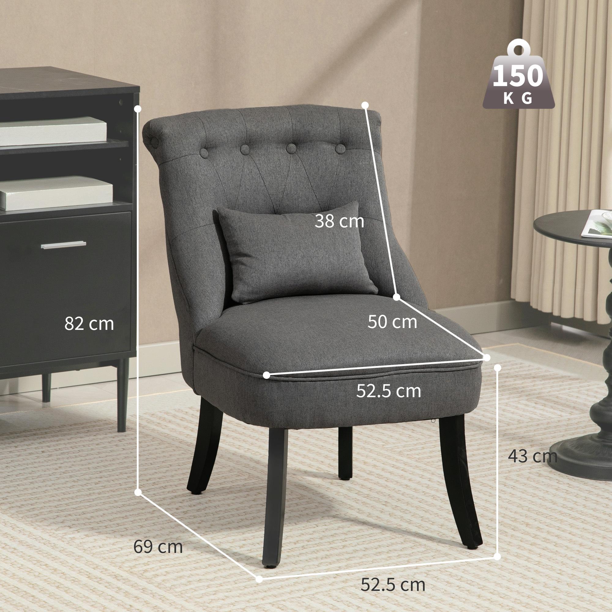 Charcoal Grey Upholstered Chair - Image 5