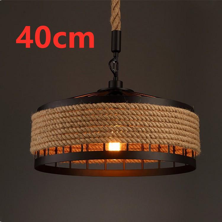 Natural Rope & Iron Japandi Ceiling Pendant - Image 5