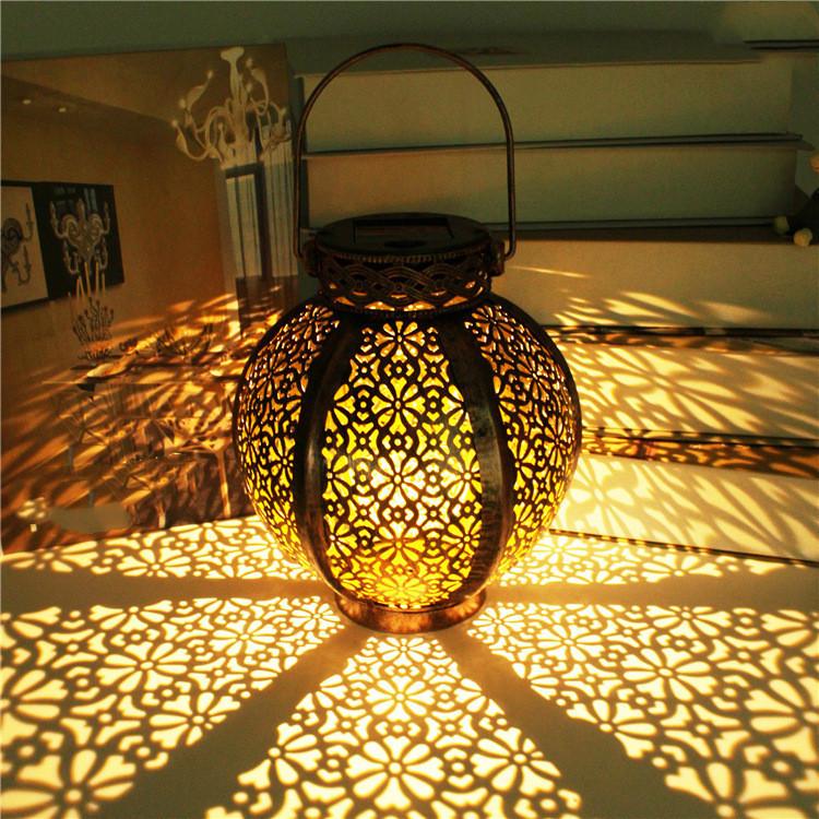 Solar Wrought Iron Hanging Lamp