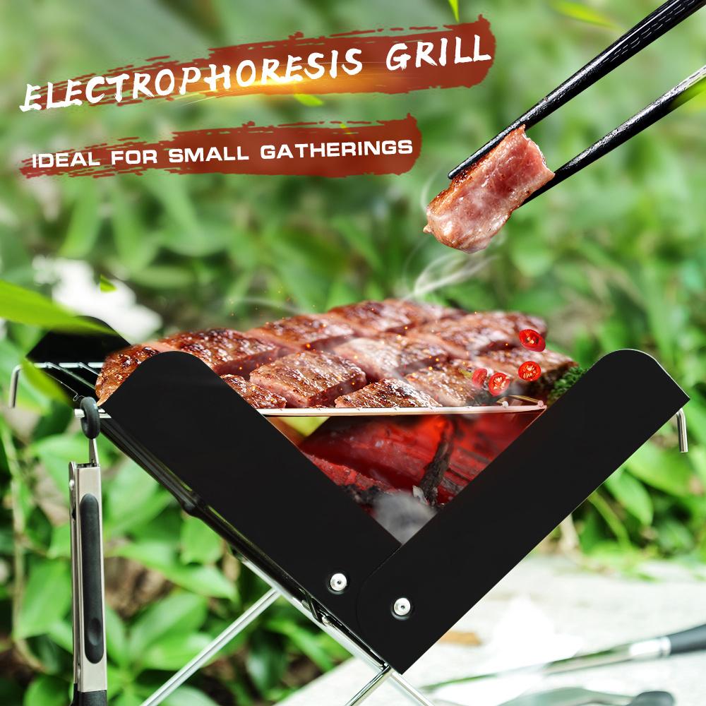 Folding Stainless Steel BBQ Grill - Image 2