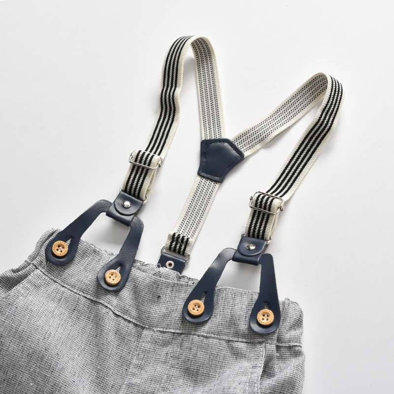 Baby Cotton Braces Pants Casual Suit - Image 4