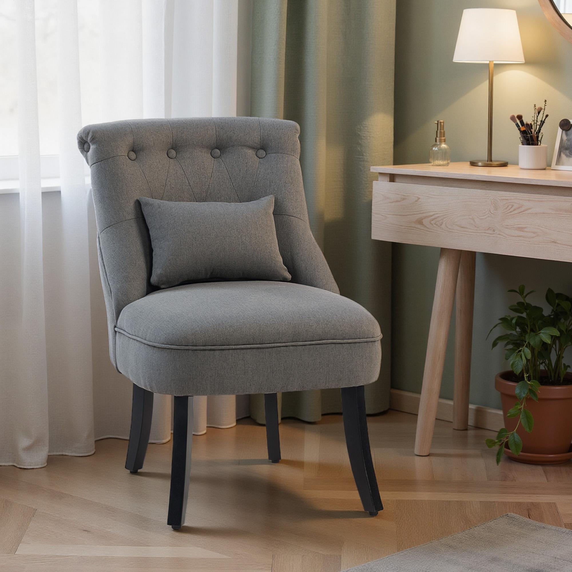 Charcoal Grey Upholstered Chair - Image 2