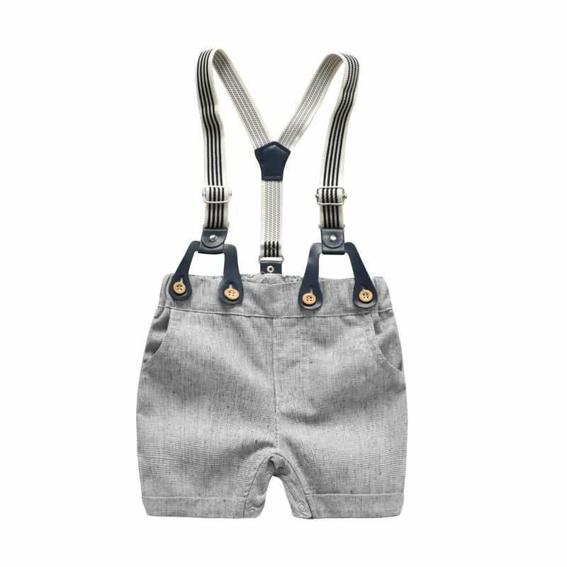 Baby Cotton Braces Pants Casual Suit - Image 5