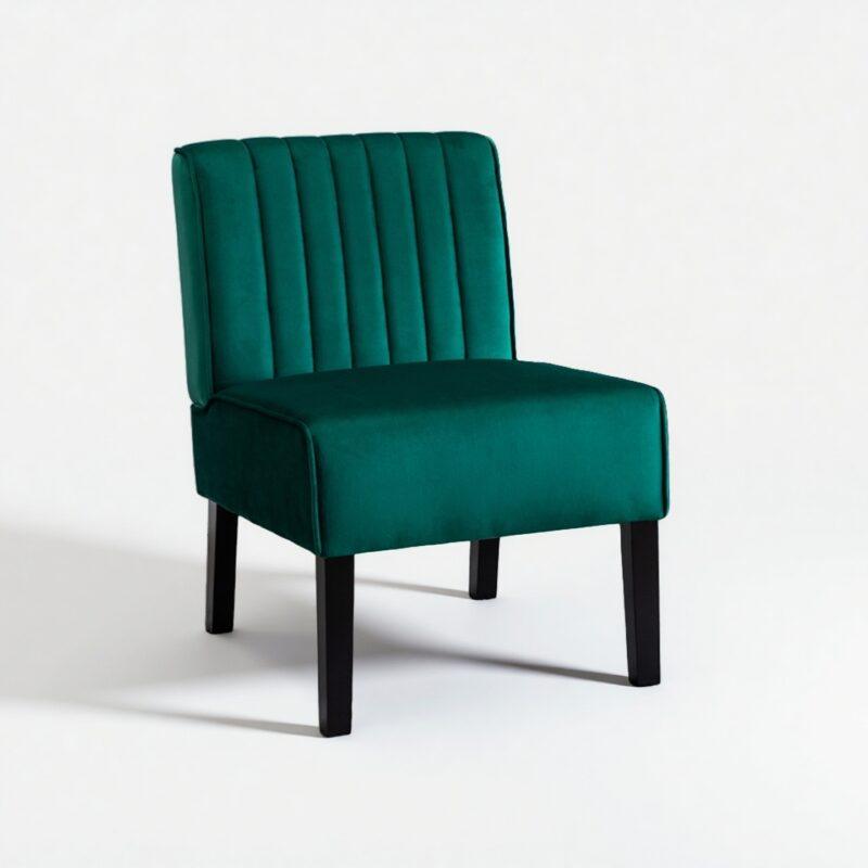 Reese Velvet Green Accent Chair