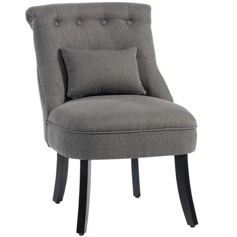 Charcoal Grey Upholstered Chair