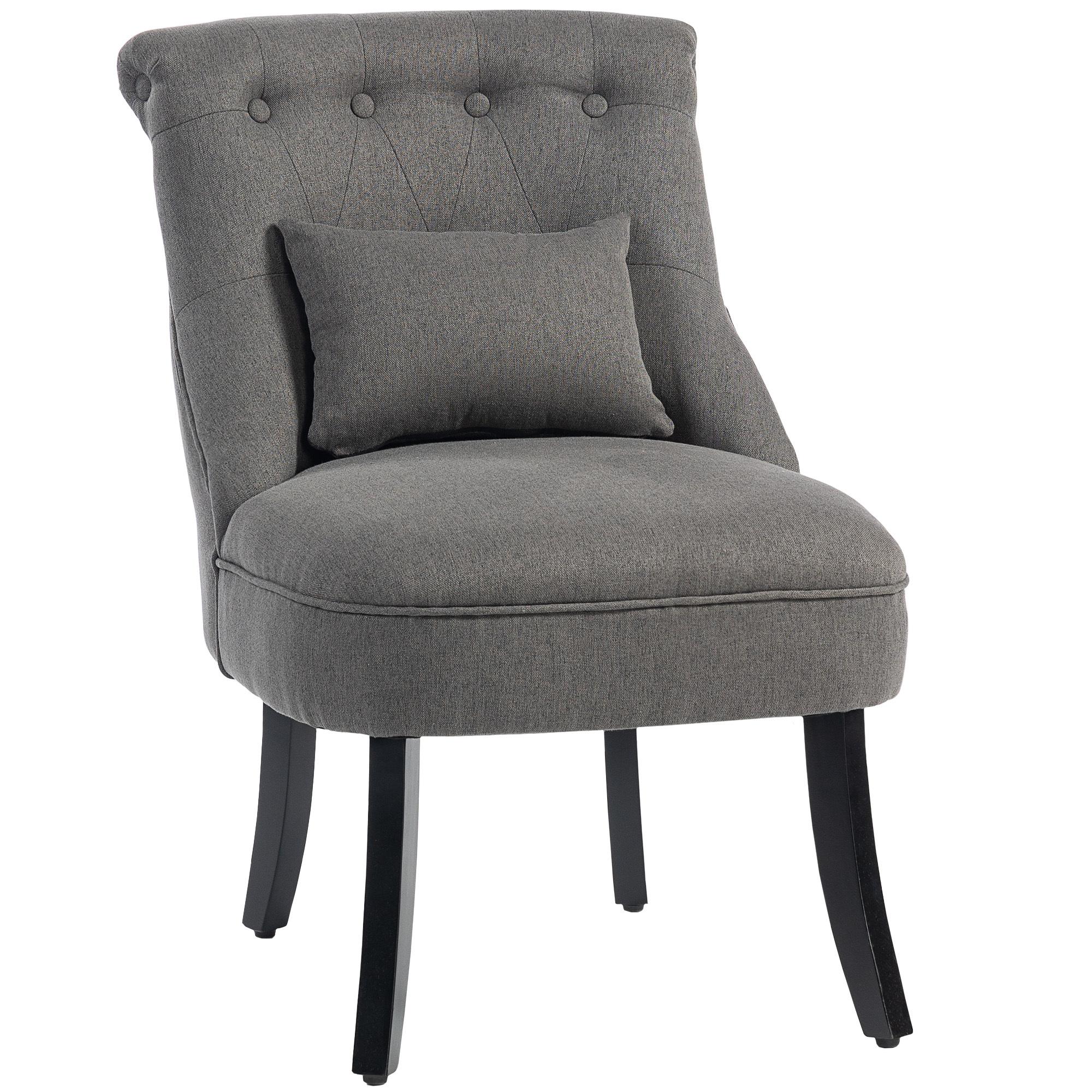 Charcoal Grey Upholstered Chair