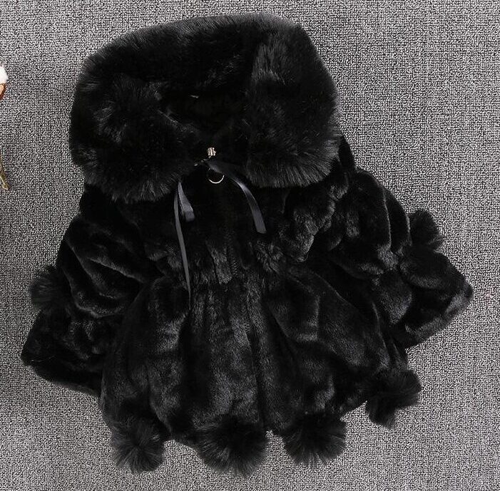 Furry Pom‑Pom Winter Coat
