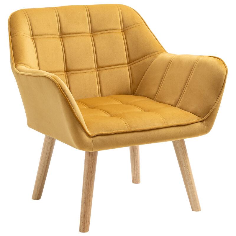 Contemporary Yellow Accent Chair