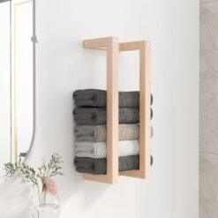 Solid Pine Wood Towel Rack