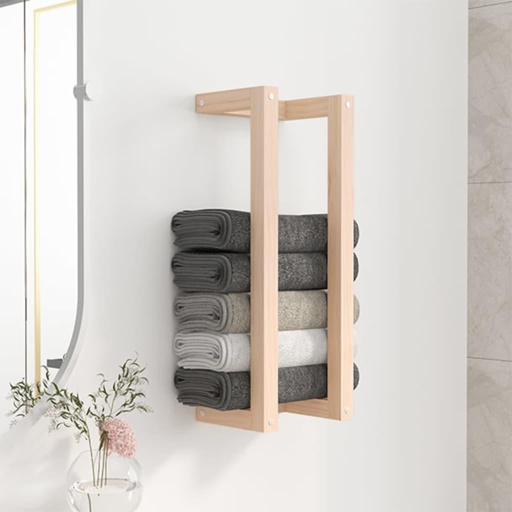 Solid Pine Wood Towel Rack