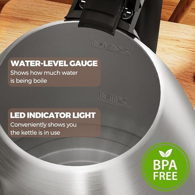 1.8L Stainless Steel Electric Kettle 1500W - Image 3