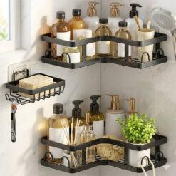 3 Piece Bathroom Corner Shelf Set